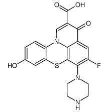 5-fluoro-9-hydroxy-3-oxo-6-(piperazin-1-yl)-3H-pyrido[3,2,1-kl]phenothiazine-2-carboxylic acid_99519-74-1