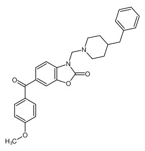 3-[(4-benzylpiperidin-1-yl)methyl]-6-(4-methoxybenzoyl)-1,3-benzoxazol-2-one_99541-52-3