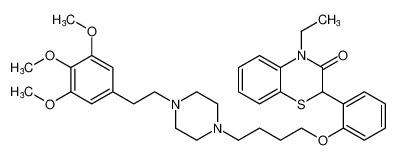 4-ethyl-2-(2-(4-(4-(3,4,5-trimethoxyphenethyl)piperazin-1-yl)butoxy)phenyl)-2H-benzo[b][1,4]thiazin-3(4H)-one_99544-08-8