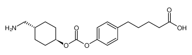 5-(4-(((((1r,4r)-4-(aminomethyl)cyclohexyl)oxy)carbonyl)oxy)phenyl)pentanoic acid_99552-35-9
