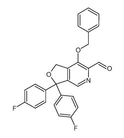 1,3-dihydro-3,3-di-p-fluorophenyl-6-formyl-7-benzyloxy-furo-(3,4-c)-pyridine_99555-87-0