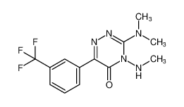 3-(dimethylamino)-4-(methylamino)-6-(3-(trifluoromethyl)phenyl)-1,2,4-triazin-5(4H)-one_99556-06-6