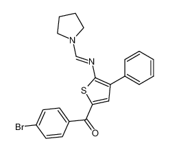 (4-Bromo-phenyl)-(4-phenyl-5-{[1-pyrrolidin-1-yl-meth-(E)-ylidene]-amino}-thiophen-2-yl)-methanone_99563-65-2
