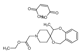 2-methylspiro[2H-1,4-benzodioxepin-3(5H)4'-piperidine]-1'-acetic acid ethyl ester maleate_99578-95-7