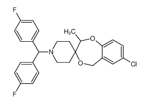 7-chloro-2-methyl-1'-bis(4-fluorophenyl)methylspiro[2H-1,4-benzodioxepin-3(5H)4'-piperidine]_99579-59-6