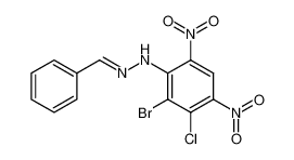 Benzaldehyd-(3-chlor-2-brom-4,6-dinitro-phenylhydrazon)_99585-62-3