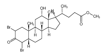 2,4-dibromo-3-oxo deoxycholic acid methyl ester_99598-21-7