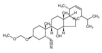 (1R,2S,5S)-2-[(1R,3aS,4S,5S,7aR)-4-Hydroxy-7a-methyl-1-((Z)-(R)-1,4,5-trimethyl-hex-2-enyl)-octahydro-inden-5-yl]-5-methoxymethoxy-2-methyl-cyclohexanecarbonitrile_99598-74-0