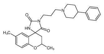 2,6-dimethyl-1'-(3-(4-phenylpiperidin-1-yl)propyl)spiro[chromane-4,4'-imidazolidine]-2',5'-dione_99599-63-0