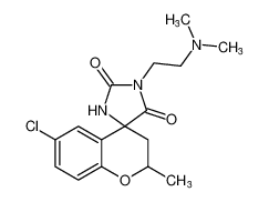 6-chloro-1'-(2-(dimethylamino)ethyl)-2-methylspiro[chromane-4,4'-imidazolidine]-2',5'-dione_99599-91-4