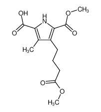 2-methoxycarbonyl-3-(3-methoxycarbonylpropyl)-4-methylpyrrole-5-carboxylic acid_99602-61-6