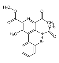 3-acetamido-2-acetyl-4-(2-bromophenyl)-6-(methoxycarbonyl)-5-methylpyridine_99604-73-6