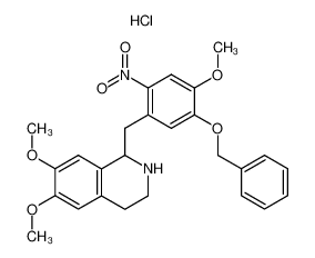 1-(5-Benzyloxy-4-methoxy-2-nitro-benzyl)-6,7-dimethoxy-1,2,3,4-tetrahydro-isoquinoline; hydrochloride_99612-83-6
