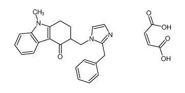 3-((2-benzyl-1H-imidazol-1-yl)methyl)-9-methyl-1,2,3,9-tetrahydro-4H-carbazol-4-one maleate_99614-29-6
