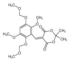 1-(2,2-dimethyl-4,6-dioxo-1,3-dioxan-5-ylidene)-1-[2,5-dimethoxy-3,6-bis(methoxymethoxy)phenyl]methane_99621-74-6