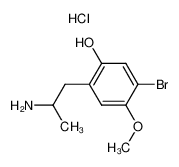 1-(2-hydroxy-4-bromo-5-methoxyphenyl)-2-aminopropane hydrochloride_99632-52-7