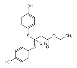 Butanoic acid, 3,3-bis[(4-hydroxyphenyl)thio]-, ethyl ester_99661-83-3