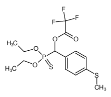 Trifluoro-acetic acid (diethoxy-thiophosphoryl)-(4-methylsulfanyl-phenyl)-methyl ester_99668-24-3