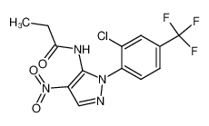 1-(2-chloro-4-trifluoromethyl-phenyl)-4-nitro-5-propionylamido-pyrazole_99676-98-9