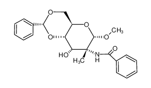 Methyl-2-benzoylamino-4,6-O-benzyliden-2-desoxy-2-C-methyl-α-D-allopyranosid_99679-96-6