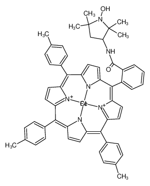 iron(III) 5-(2-(((2,2,5,5-tetramethyl-1-oxypyrrolidin-3-yl)amido)carbonyl)phenyl)-10,15,20-tri-p-tolylporphyrin chloride_99688-19-4