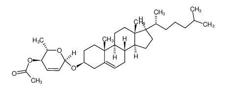 (Cholesterin-3-yl)-4-O-acetyl-2,3,6-tridesoxy-α-L-erythro-hex-2-enopyranosid_99694-30-1