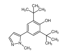 Phenol, 2,6-bis(1,1-dimethylethyl)-4-(1-methyl-1H-pyrazol-5-yl)-_99701-15-2