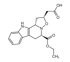 (exo)-1-carboxymethyl-5-ethoxycarbonyl-4,5,6,11b-tetrahydroisoxazolidino-(2,3-a)-β-carboline_99708-08-4