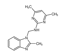 4,6-dimethyl-N-((2-methyl-1H-benzo[d]imidazol-1-yl)methyl)pyrimidin-2-amine_99722-67-5