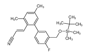 (E)-3-(4'-fluoro-3,5-dimethyl-3'-((((1,1'-dimethylethyl)dimethylsilyl)oxy)methyl)(1,1'-biphenyl)-2-yl)-2-propenenitrile_99725-16-3