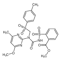 N-(2-Methoxycarbonylphenylsulfonyl)-N'-(4-tolylsulfonylmethyl)-N'-(4-methoxy-6-methylpyrimidin-2-yl)urea_99733-89-8