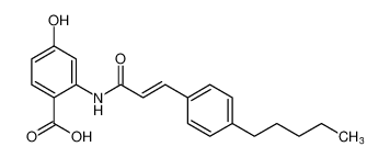 (E)-4-hydroxy-2-(3-(4-pentylphenyl)acrylamido)benzoic acid_99737-08-3