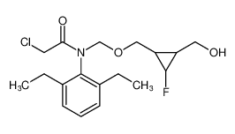 2-chloro-N-(2,6-diethylphenyl)-N-(((2-fluoro-3-(hydroxymethyl)cyclopropyl)methoxy)methyl)acetamide_99737-39-0