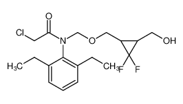 2-chloro-N-(2,6-diethylphenyl)-N-(((2,2-difluoro-3-(hydroxymethyl)cyclopropyl)methoxy)methyl)acetamide_99737-42-5