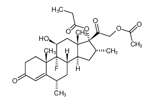 (6S,8S,9R,10S,11S,13S,14S,16R,17R)-17-(2-acetoxyacetyl)-9-fluoro-11-hydroxy-6,10,13,16-tetramethyl-3-oxo-2,3,6,7,8,9,10,11,12,13,14,15,16,17-tetradecahydro-1H-cyclopenta[a]phenanthren-17-yl propionate_99740-97-3