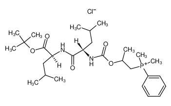N-(2-((Dimethyl)(phenyl)phosphonio)isopropyloxy)-L-leucyl-L-leucin-tert-butylester-chlorid_99744-66-8