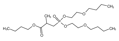 β-(Bis-O-(2-butyloxy-aethyl)-phosphono)-isobuttersaeure-butylester_99749-78-7