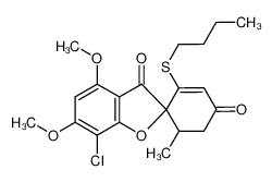 7-Chlor-4,6-dimethoxy-2'-butylmercapto-6'-methyl-grisen-(2')-dion-(3,4')_99750-84-2