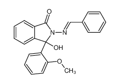 3-hydroxy-3-o-methoxyphenyl-N-(benzylideneamino)phthalimidine_99755-86-9