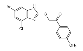 2-p-methylphenacylthio-4-chloro-6-bromobenzimidazole_99757-26-3