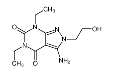 3-amino-5,7-diethyl-2-(β-hydroxyethyl)pyrazolo[3,4-d]pyrimidine-4,6(5H,7H)-dione_99759-99-6