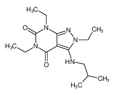 2,5,7-triethyl-3-(isobutylamino)-2,7-dihydro-4H-pyrazolo[3,4-d]pyrimidine-4,6(5H)-dione_99760-19-7