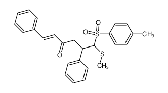 (E)-6-Methylsulfanyl-1,5-diphenyl-6-(toluene-4-sulfonyl)-hex-1-en-3-one_99765-66-9