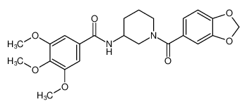 N-(1-(benzo[d][1,3]dioxole-5-carbonyl)piperidin-3-yl)-3,4,5-trimethoxybenzamide_99777-76-1
