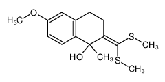 2-(Bis-methylsulfanyl-methylene)-6-methoxy-1-methyl-1,2,3,4-tetrahydro-naphthalen-1-ol_99808-02-3