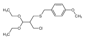 1-chloro-2-(diethoxymethyl)-3-((p-methoxybenzyl)thio)propane_99810-18-1