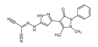 2-[(1',5'-Dimethyl-3'-oxo-2'-phenyl-2',3'-dihydro-1H,1'H-[3,4']bipyrazolyl-5-yl)-hydrazono]-malononitrile_99819-74-6
