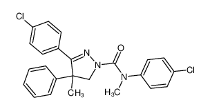 N,3-bis-(4-chlorophenyl)-4-phenyl-N,4-dimethyl-4,5-dihydro-1H-pyrazole-1-carboxamide_99823-50-4