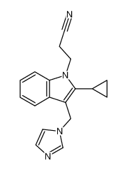 3-(2-Cyclopropyl-3-imidazol-1-ylmethyl-indol-1-yl)-propionitrile_99838-24-1