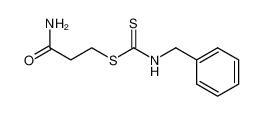 3-benzylthiocarbamoylsulfanyl-propionic acid amide_99840-88-7